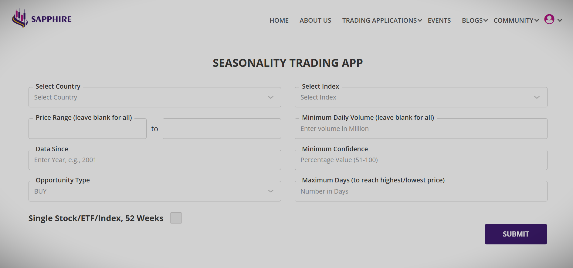 Seasonality trading app, seasonality trading, stock trading